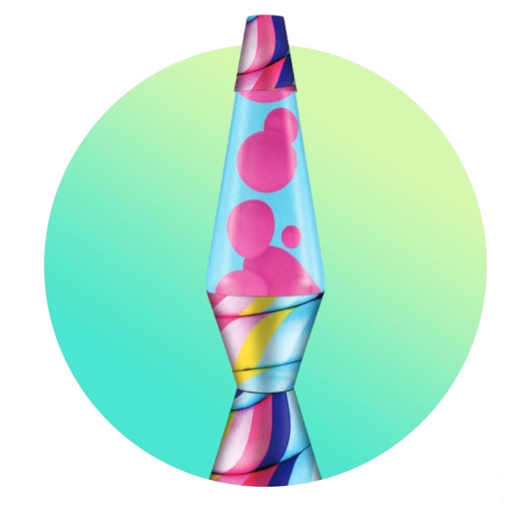 Candy swirl lava hot sale lamp